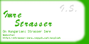 imre strasser business card